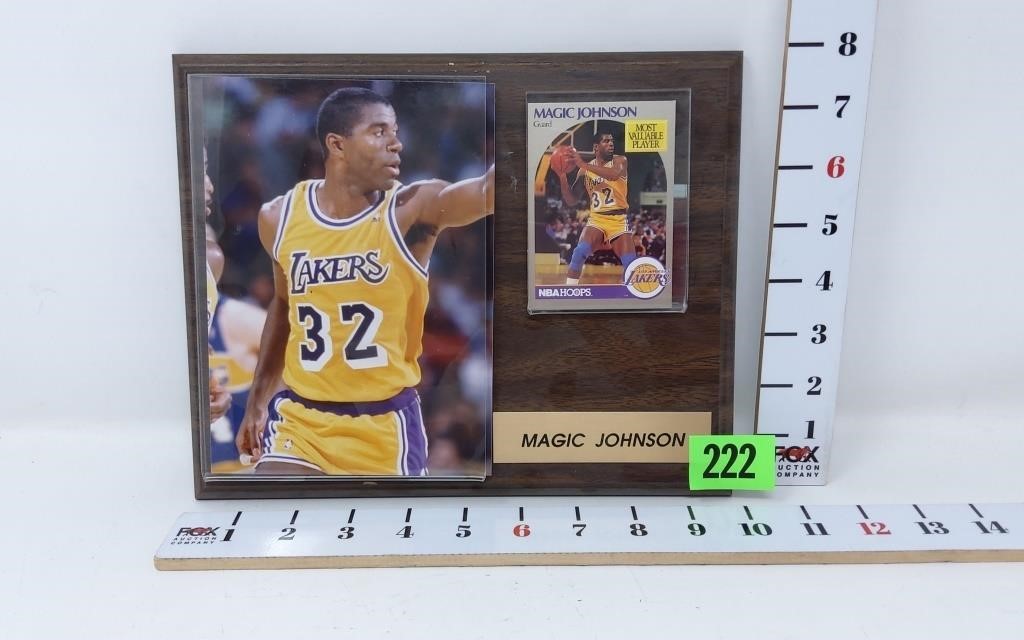 Magic Johnson Photo & Basketball Card