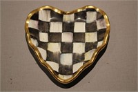 MACKENZIE CHILDS HEART SHAPED TERRA COTTA TRAY