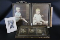 Lot of Old Black & White Photos w/ Period Frames
