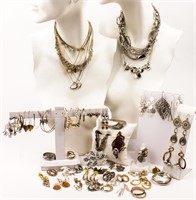 Jewelry Costume Lot, Silver Tone