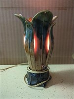 Vintage Pottery TV Lamp - leaf is broke, works