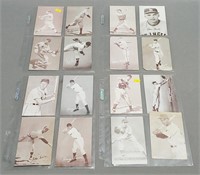 Lot of 16 Antique Exhibit Baseball Cards