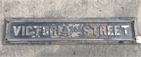 Vintage Cast Iron Street Sign