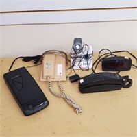 3 Phones, Alarm Clock, VHS Rewinder
