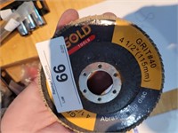 3 - GOLD $40 GRIT FLAP DISCS 4 1/2"