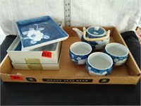 Porcelain Blue&White Japan Tea set
