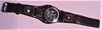 Black Calendar Watch Stopwatch MDC 74567W