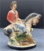 (AE) Vintage Carnival Prize Chalkware Cowboy On