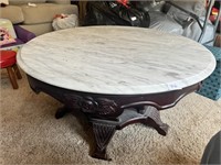 GORGEOUS ANTIQUE VINTAGE MARBLE TOP TABLE