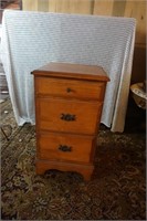 Vintage Hard Rock Maple Bedside Table