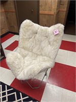 faux fur butterfly chair