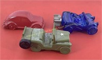 (3) Avon decanters Jeep, dune buggy, VW