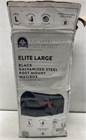 Elite large galvanized post mount mailbox