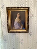Framed Vintage Pring Of Lady