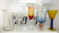 PITCHER & ASSORTED GLASSWARE