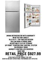 Amana Refrigerator w/ Warranty