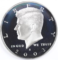 2003-S 90% Silver Proof Kennedy Half Dollar