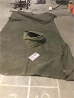 CANVAS TARP/TENT, BAG 16' X10'