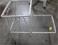 WROUGHT IRON GLASS TOP TABLE