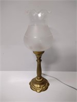 Vintage Table Lamp w/ Glass Shade