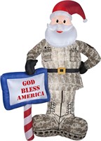 NEW $185 Large Inflatable Military Santa