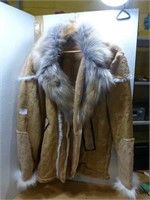 Suede / Fun Fur Jacket No Size - Looks Large