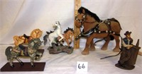 several horse figurines