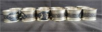 Group of 12 Siam sterling silver napkin rings