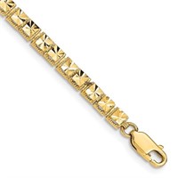 14K- Diamond-Cut Bracelet