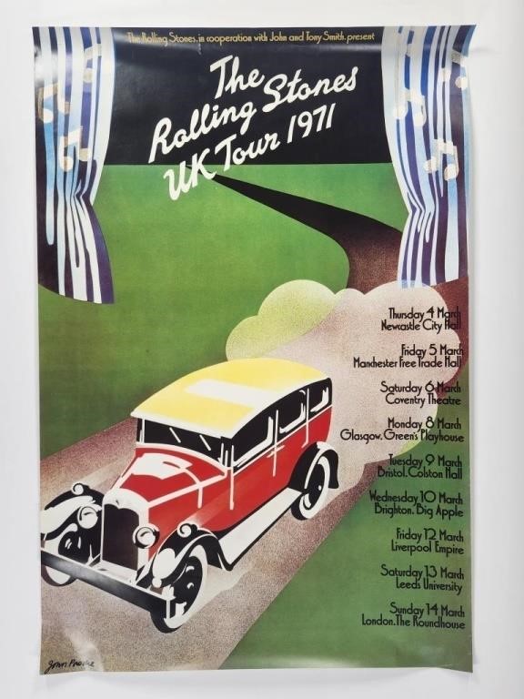 1971 THE ROLLING STONES UK TOUR POSTER