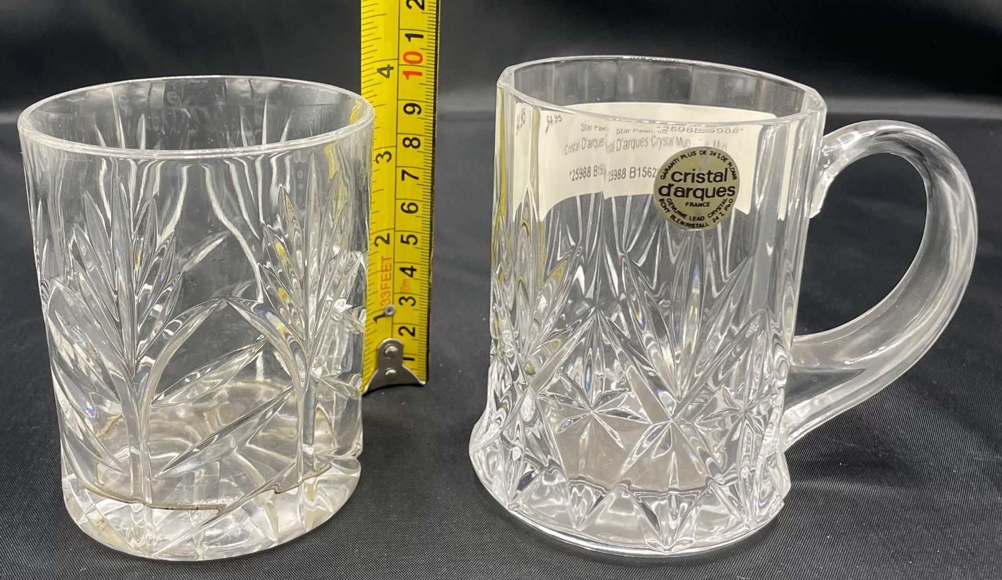 Crystal Double Old Fashion Glass & Crystal Mug