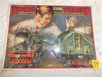 "Lionel Ctric Trains" Tin Sign