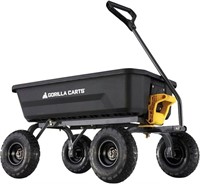 Gorilla Carts  Poly Dump Cart with No-Flat Tires