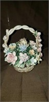 Beautiful Capodimonte flower basket