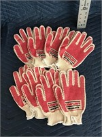 Cemplers Work Gloves Lot of 10 Sets Rubber Grip