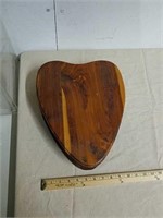 Vintage heart-shaped wood sewing box