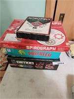 4 Vintage Games - Monopoly Spirograph, Simon &