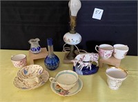 Lamp, Paragon, Copelands Cups & Saucers, Vases ++