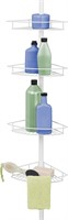 Zenna Home Tension Pole Shower Caddy  White