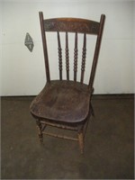 Wood Pressed Back Chair