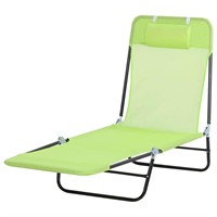 Metal Adjustable-Level Chaise Outdoor Sun Lounge C