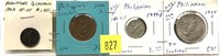 Lot, Philippines coins, 4 pcs.