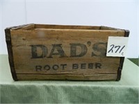Dad's 6-Hole Wood Root Beer Bottle Crate