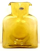 Vintage yellow Blenko Glass water carafe