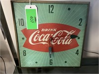 Vintage Coca-Cola clock square