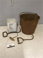 Galvin bucket and hay hooks