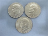 Three Eisenhower 1776-1976 One Dollar Coins