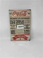 New Coca Cola tin sign. 8x12 inches.