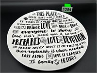 10.5" Black & White Giving Plate