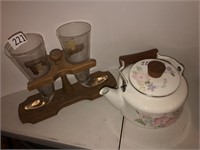 Teapot and glasses